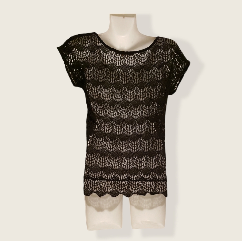 ELLA MOSS black lace Blouse - Picture 2 of 3